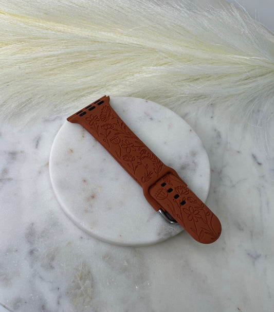 Brown Garden Apple Watch band