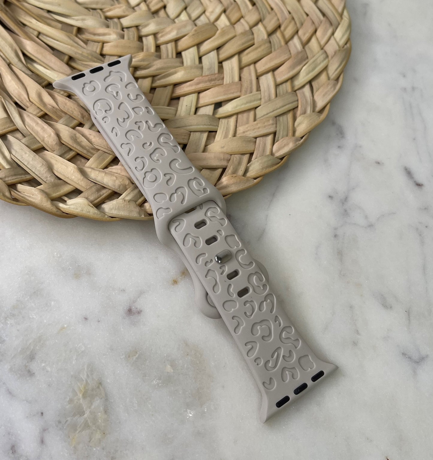 Nude Leopard Silicon Apple Watch Band