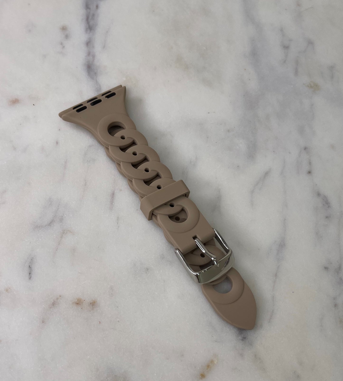 Nude Silicon Chain Apple watch band