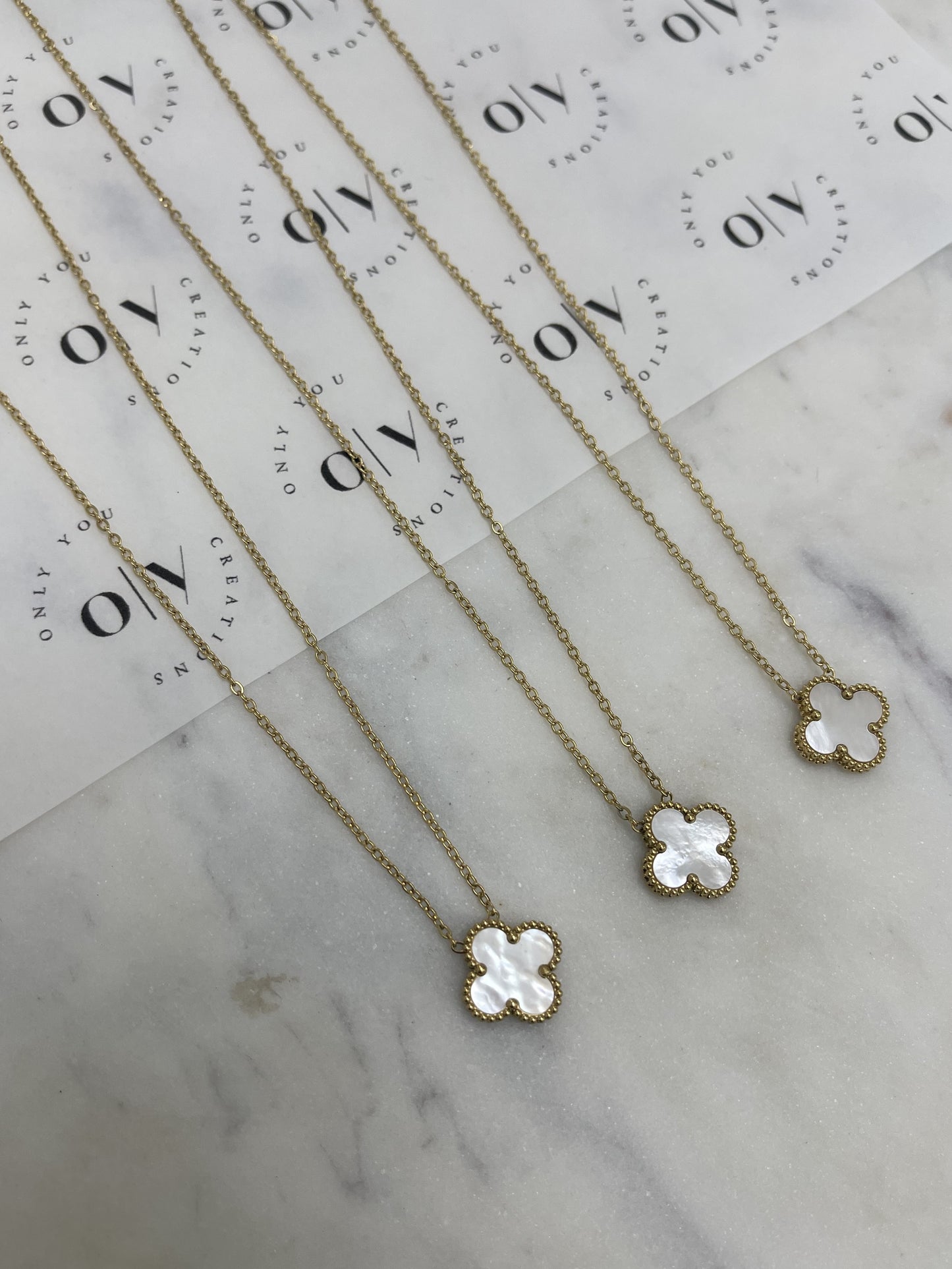 White Clover Necklace